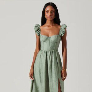 Wedelia Bustier Midi Dress, Sage | ASTR The Label | Small